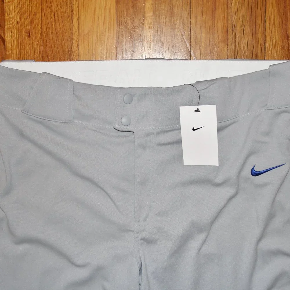 Nike Vapor Select High Piped Baseball Pants Mens XL Grey Blue Softball